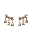 Rain Drop Diamond drop Earrings in 18K White Gold - Gold and Diamond Earrings - Tess Van Ghert - 1