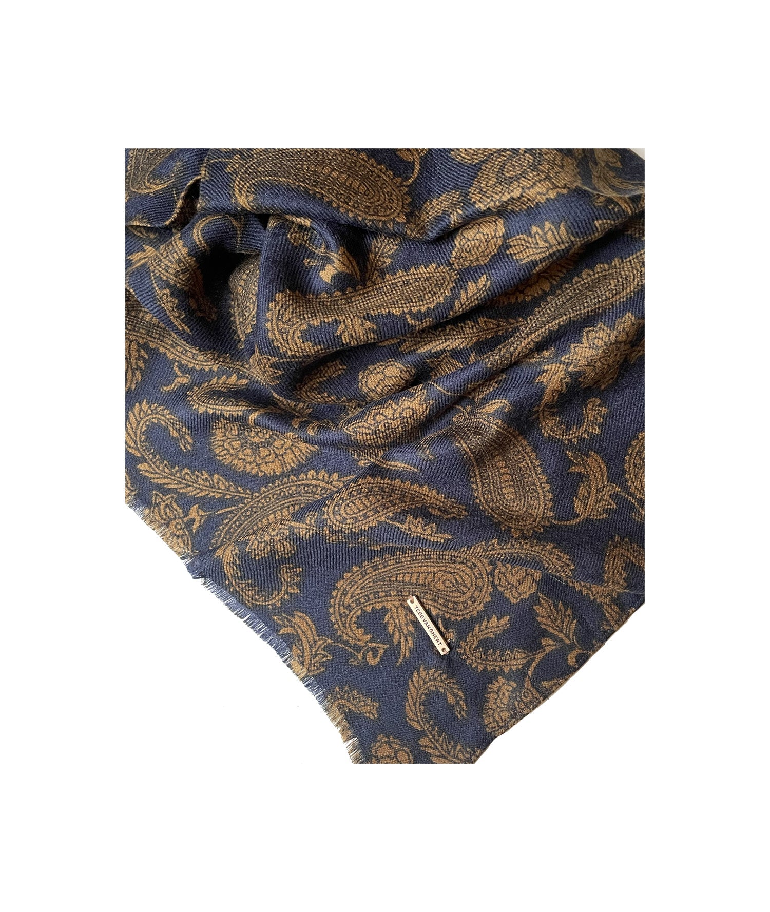 The Irreplaceable - Paisley pattern silk and cashmere scarf - Tess Van Ghert
